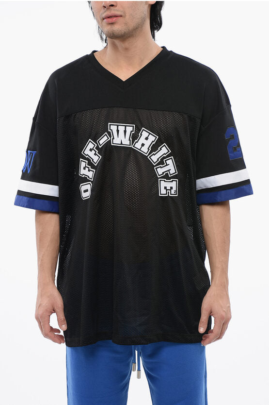 エンブロイダード メッシュ FOOTBALL フットボール Tシャツ