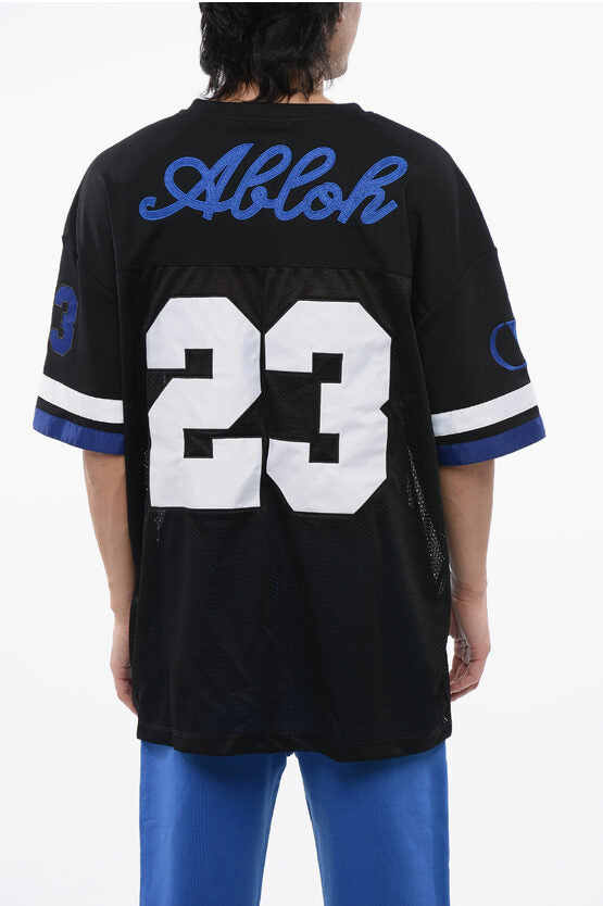 エンブロイダード メッシュ FOOTBALL フットボール Tシャツ