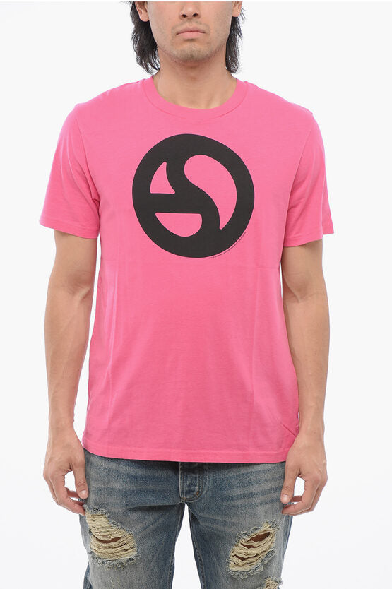 コットン クルーネック Tシャツ ウィズ コントラスト プリント