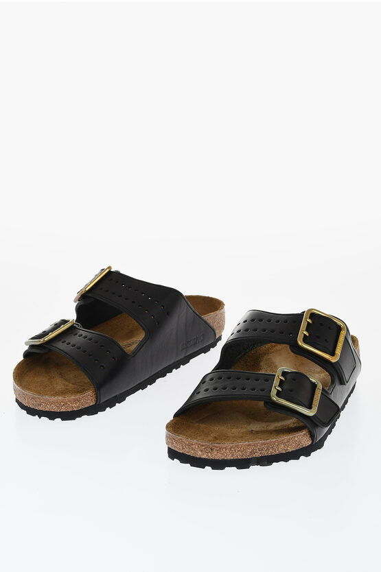 ダブル バックル レザー サンダル
