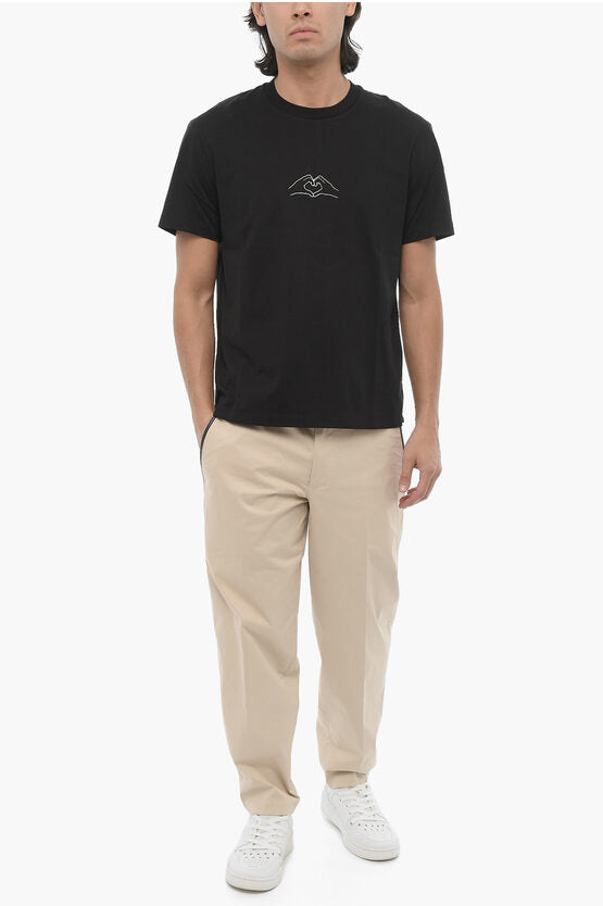 コットン クルーネック Tシャツ ウィズ プリント