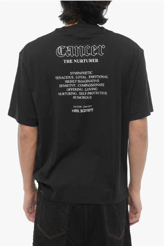 プリント スリム フィット ロック バンド クルーネック Tシャツ