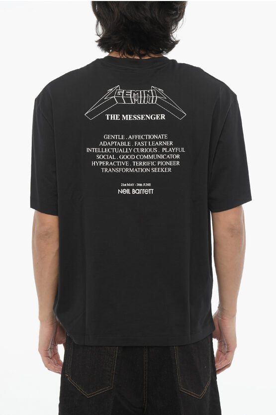 スリム フィット ロック バンド クルーネック Tシャツ ウィズ ドロップ