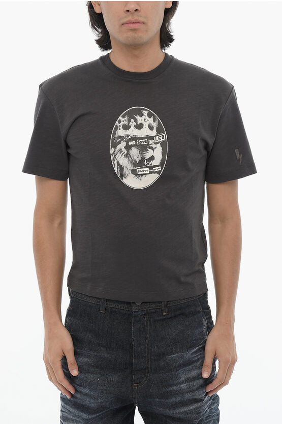 プリント ロック バンド クルーネック Tシャツ