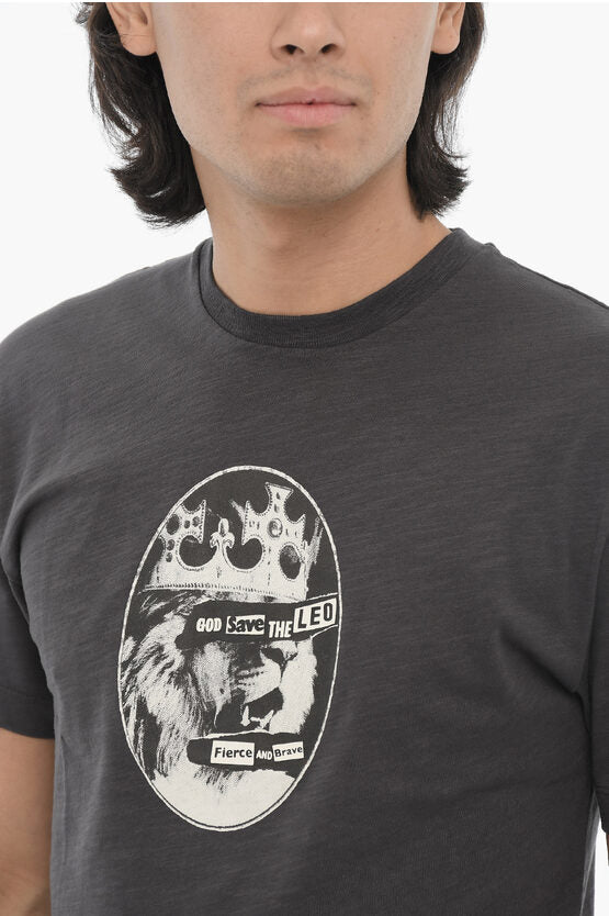 プリント ロック バンド クルーネック Tシャツ
