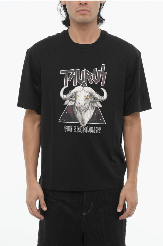 スリム フィット プリント ロック バンド クルーネック Tシャツ