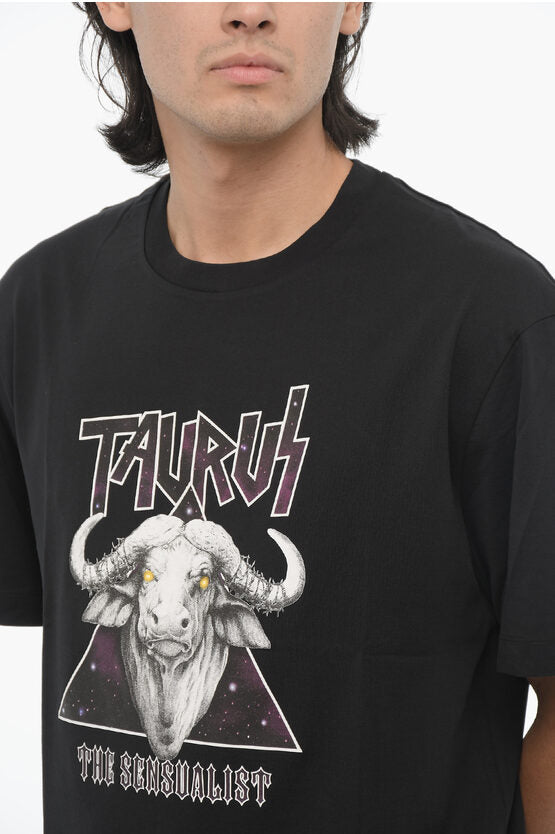 スリム フィット プリント ロック バンド クルーネック Tシャツ