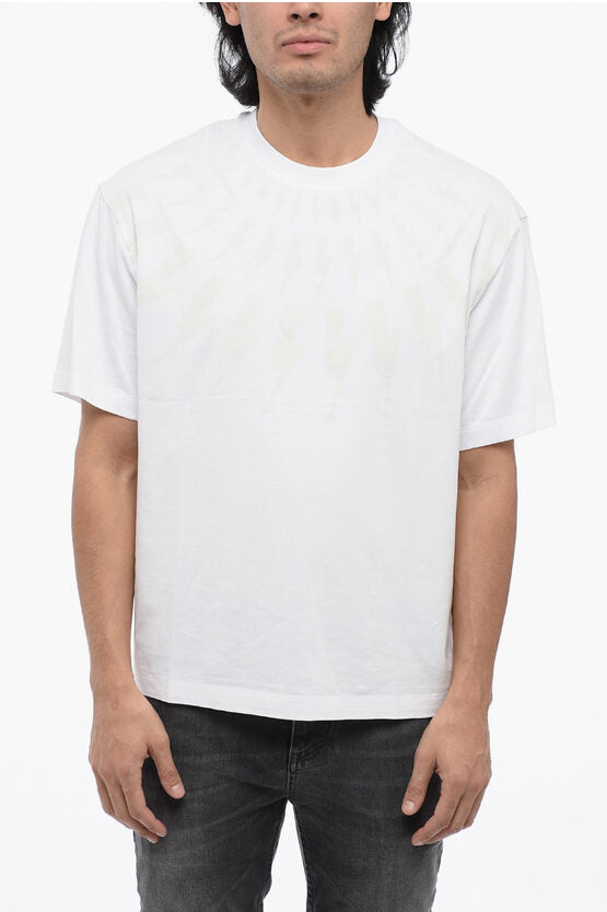 ショルダー サンダーボルト コットン Tシャツ