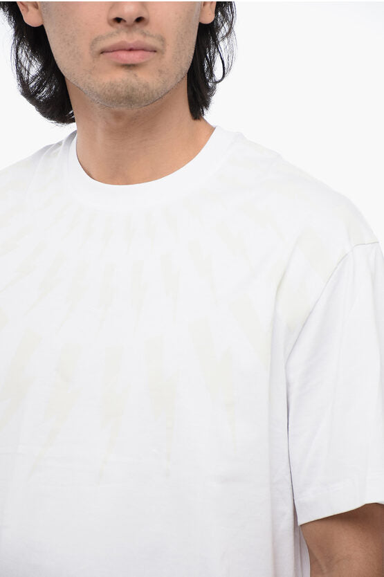 ショルダー サンダーボルト コットン Tシャツ