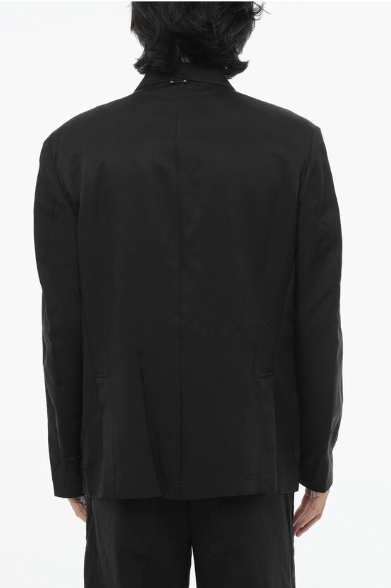サイド ベント ノッチ ラペル スリム FIT 3 ボタン ブレザー