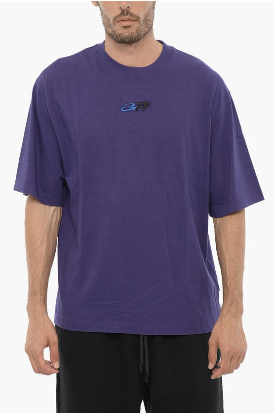 コットン クルーネック Tシャツ ウィズ エンブロイダリー ロゴ