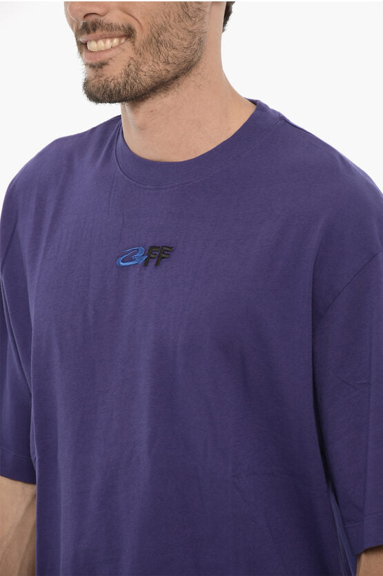 コットン クルーネック Tシャツ ウィズ エンブロイダリー ロゴ