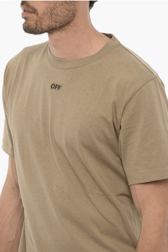 スリム フィット クルーネック Tシャツ ウィズ エンブロイダード ロゴ