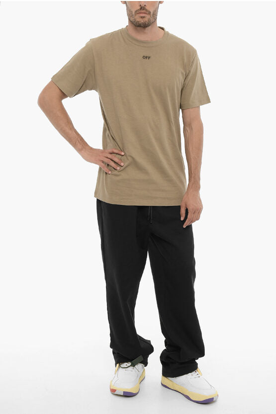 スリム フィット クルーネック Tシャツ ウィズ エンブロイダード ロゴ