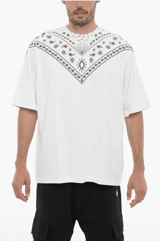 バンダナ モチーフ クルーネック Tシャツ
