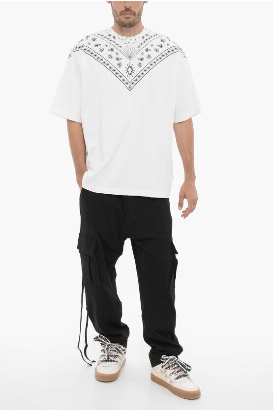 バンダナ モチーフ クルーネック Tシャツ
