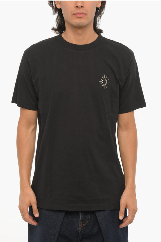 ソリッド カラー クロス クルーネック Tシャツ