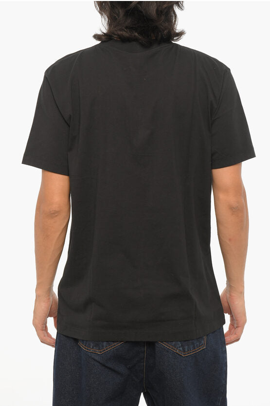 ソリッド カラー クロス クルーネック Tシャツ