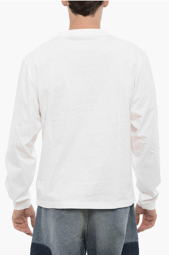 ロング スリーブ クルーネック Tシャツ ウィズ ブレスト ポケット