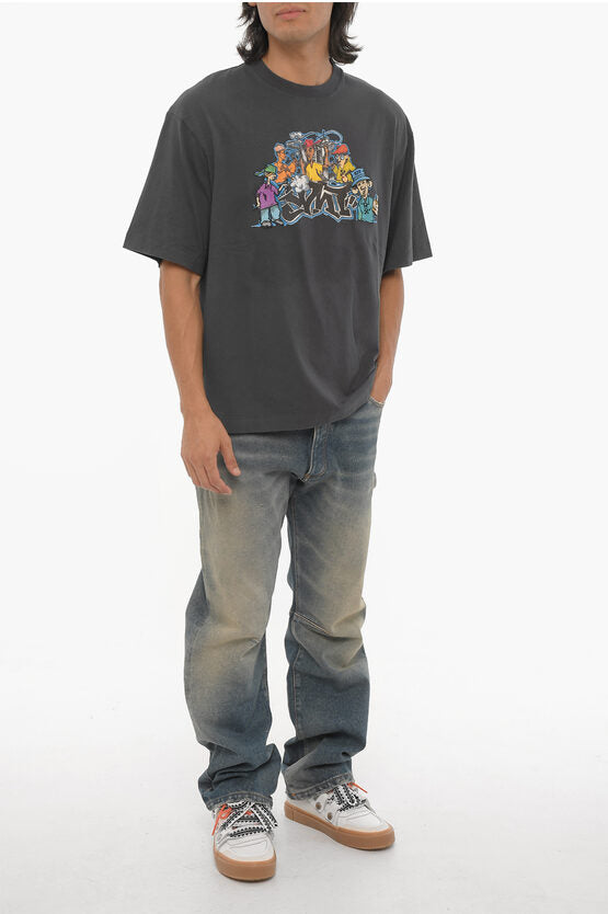 シーズナル クルーネック Tシャツ ウィズ グラフィティ プリント