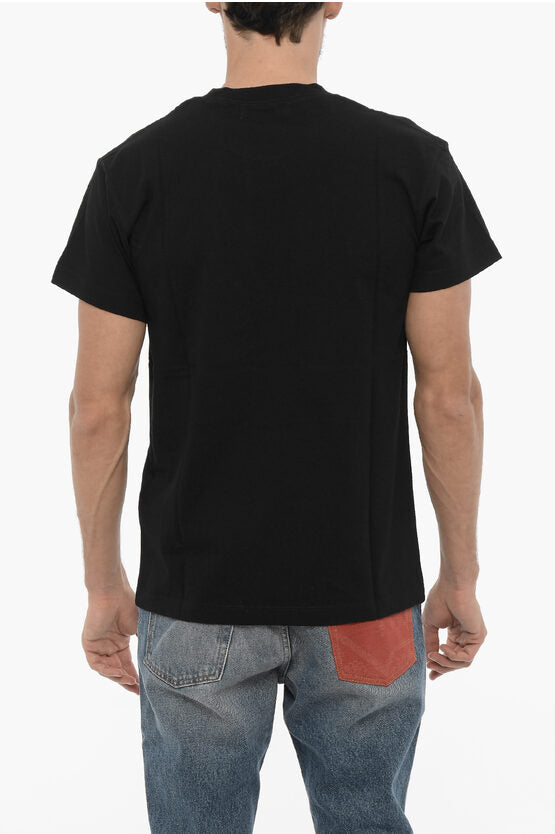 コットン ジャージ クルーネック Tシャツ ウィズ コントラスト プリント