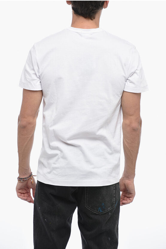 プラス プリント クルーネック Tシャツ