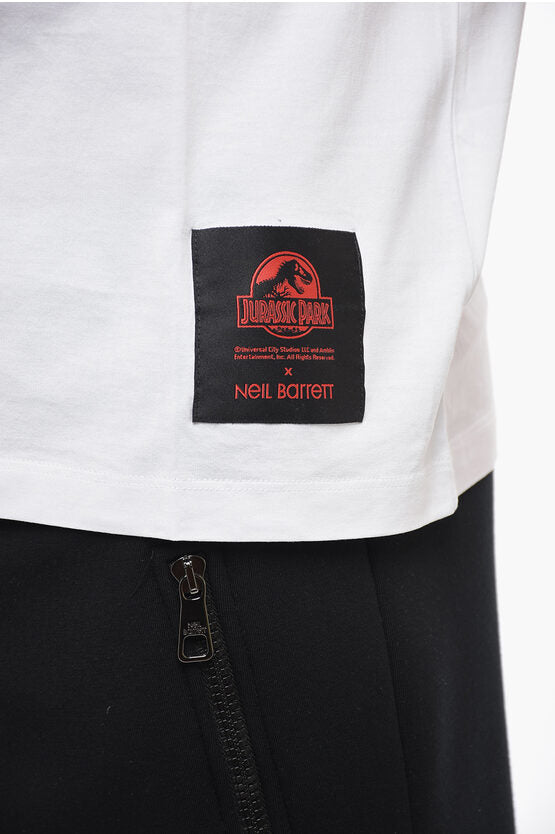 クルー ネック ハーフ サンダーボルト コットン Tシャツ
