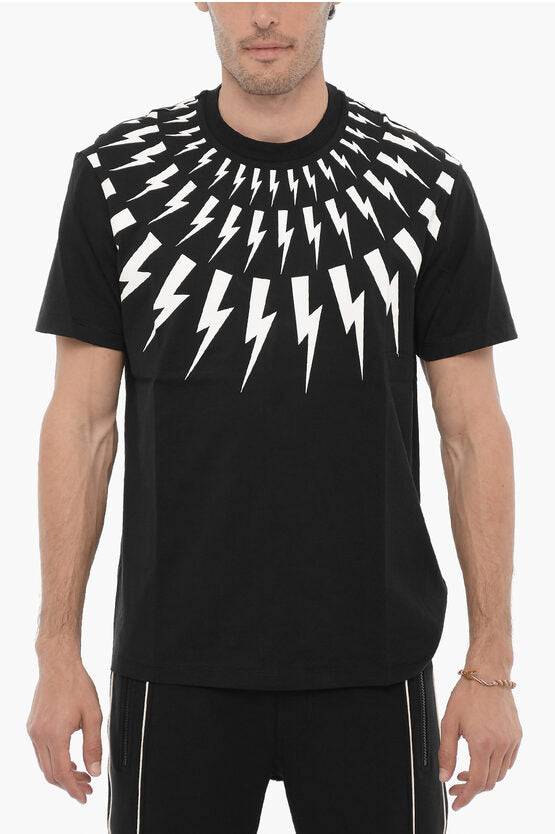 スリム フィット サンダーボルト クルーネック Tシャツ