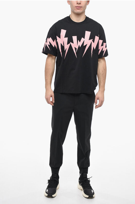 スリム フィット ボルト クルーネック Tシャツ