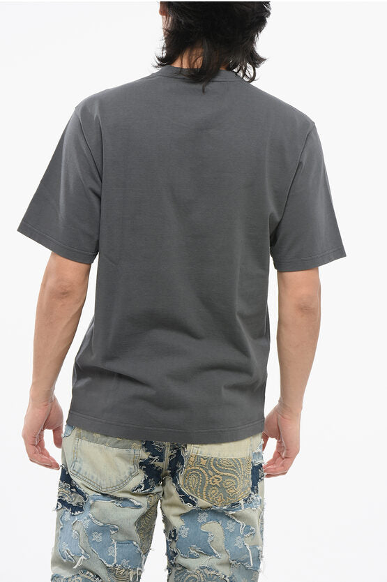 クルー ネック コットン Tシャツ ウィズ プリント ロゴ