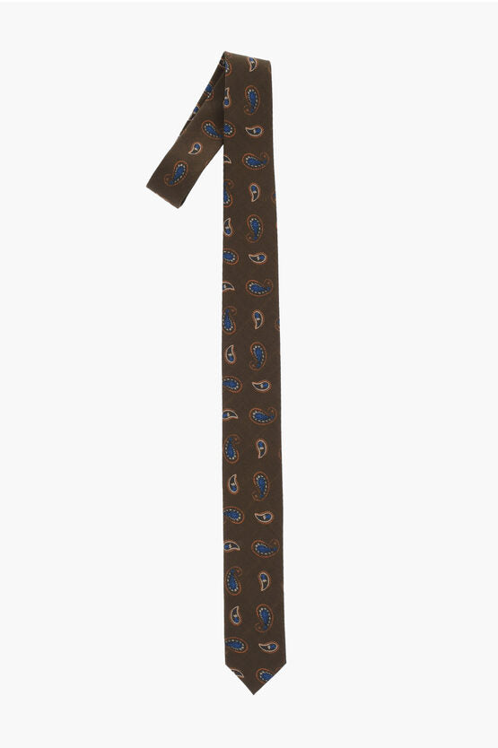 CC コレクション ペイズリー パターン シルク タイ