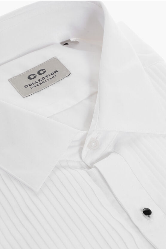 CC コレクション ポプリン コットン タキシード シャツ