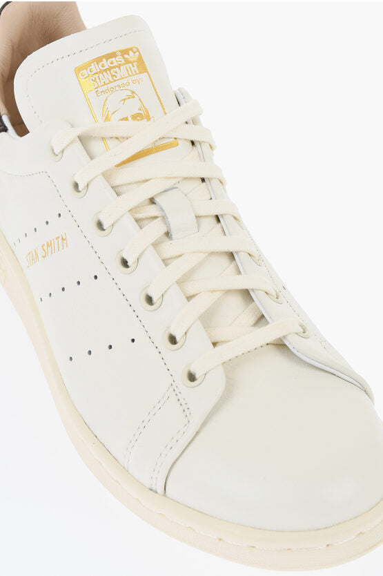 レザー STAN SMITH スタン スミス ローカット スニーカー ウィズ ゴールデン エフェクト ロゴ